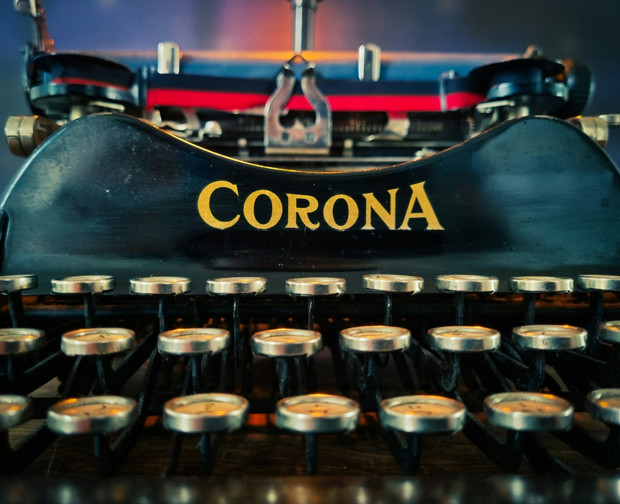 Closeup of an old typewriter